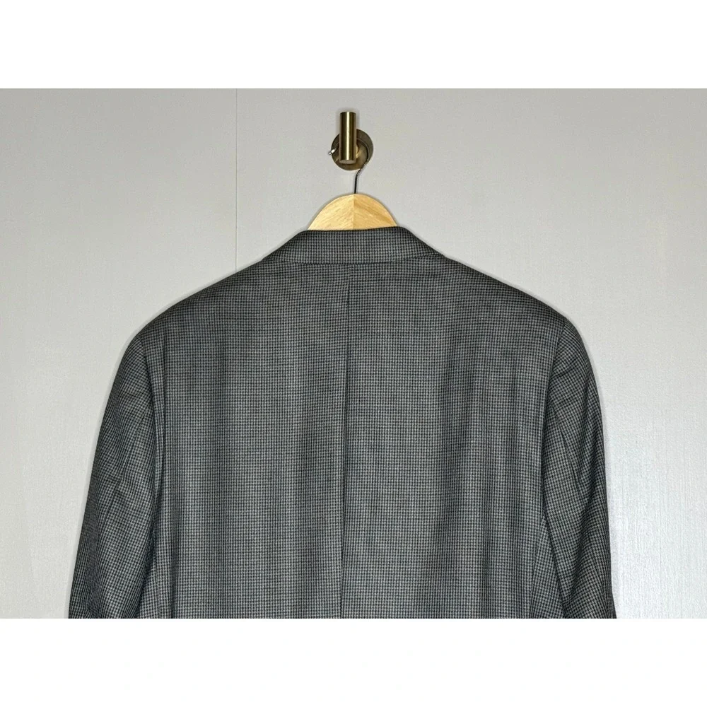 Silk Wool Ralph Lauren Houndstooth‎ Blazer Sport Coat 42R